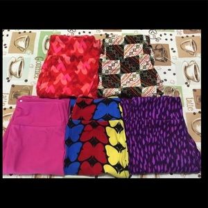 5 pairs EUC LuLaRoe Tween Leggings